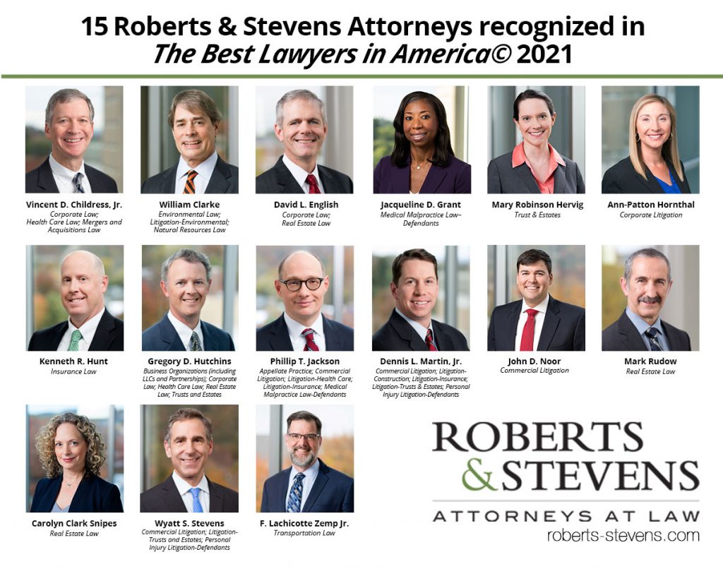 2021 Best Lawyers in America - Roberts & Stevens, Asheville, NC