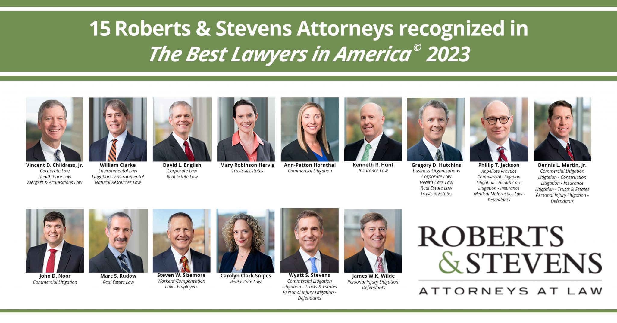Fifteen Roberts & Stevens attorneys recognized in The Best Lawyers in America 2023 Attorneys
