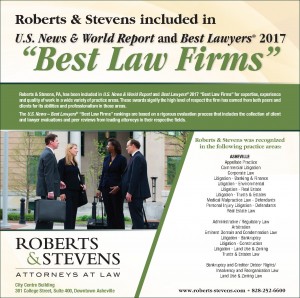 Roberts & Stevens Best Law Firms 2017