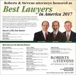 Roberts & Stevens Best Lawyers 2017